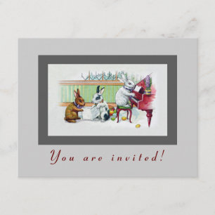 Convite Coelhinhos da Páscoa bonitos - partido da páscoa