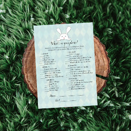 Convite Coelho Branco No Seu Jogo De Chá de fraldas Telefô