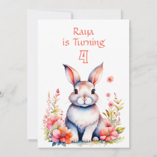 Convite Coelho Coelho na Festa de aniversário das Flores