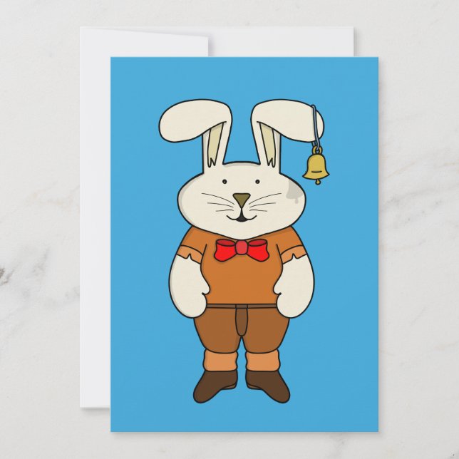 Convite Coelho com um sino na orelha (Frente)