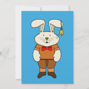 Convite Coelho com um sino na orelha