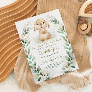 Convite Coelho da Páscoa de Primavera Festa de 1º Aniversá