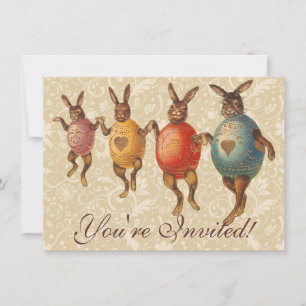 Convite Coelho da Páscoa Ovos Dançantes