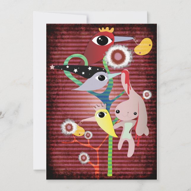 Convite coelho de morrer terror sangrento assustad (Frente)