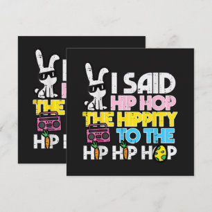 Convite Coelho de Páscoa Hip Hop Hippity