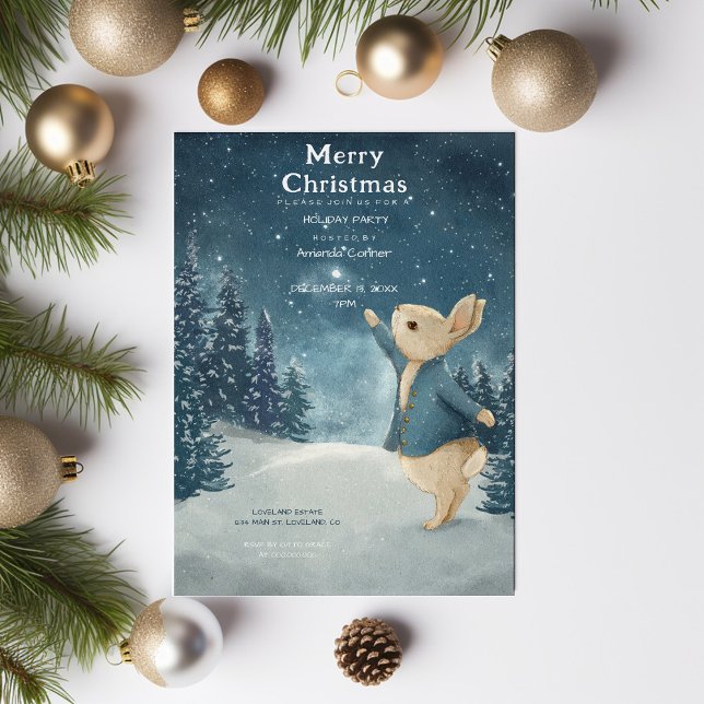 Convite Coelho Natal Peter Vintage (Criador carregado)