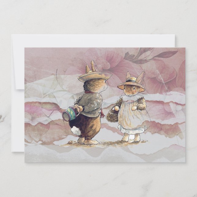 Convite coelho pedreiro rasgado (Frente)