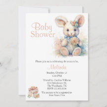 Coelho recheado Gênero Chá de fraldas neutro