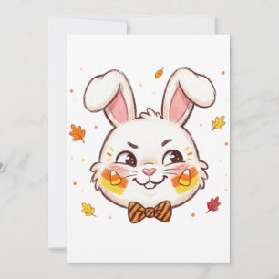 Convite Coelho Travesso Halloween Candy Corn