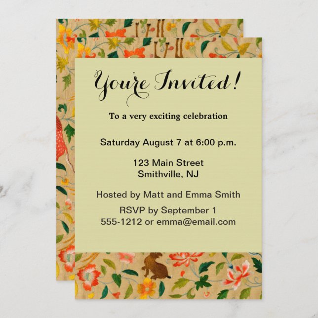 Convite Coelho-veado-de-bico-do-cavalo (Frente/Verso)