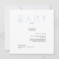 Coelhos Cutos Chá de fraldas De Gingham Azul Claro