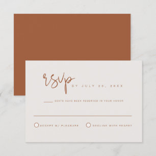 Convite COENTRO - Tom Terra Boêmio Queimado Laranja RSVP