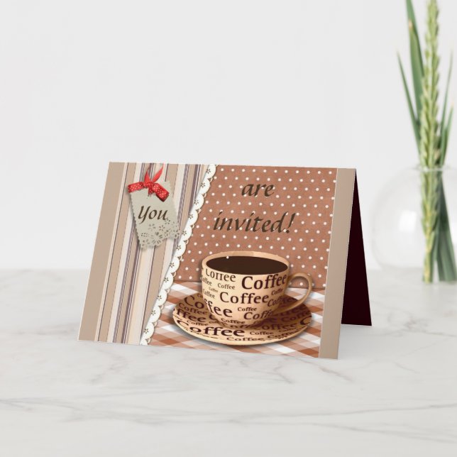 CONVITE COFFEE BREAK, VINTAGE BREAK TIME COFFEE CUP (Frente)