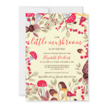 Cogumelo-aquarela chá de fraldas florestal rústico