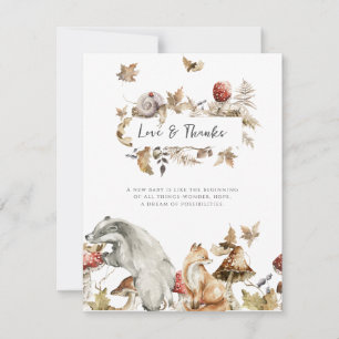 Convite Cogumelo de Outono   Floresta de Madeira Obrigado