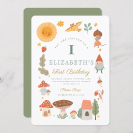 Convite Cogumelo florestal da floresta florestal Primeiro 