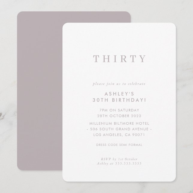 Convite Cogumelo moderno de design MINIMALISTA (Frente/Verso)