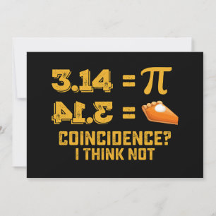Convite Coincidência Eu Acho Que Não Pie Pi Day Math