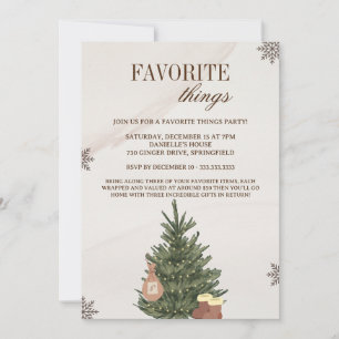 Convite Coisas Favoritas e Festa de Natal com Troca de Pre