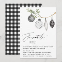 Coisas favoritas minimalistas em preto e branco