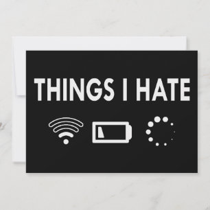 Convite Coisas que odeio