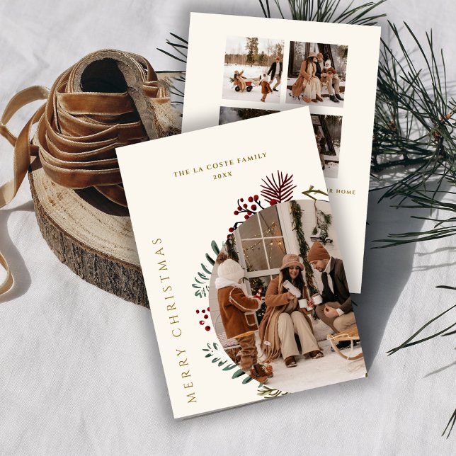 Convite Colagem Boho Feliz Natal (Criador carregado)