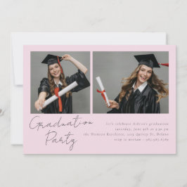 Convite Colagem de duas fotos, design moderno