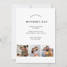 Colagem de Foto Floral Vintage para o Dia das Mães