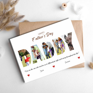 Convite Colagem de Fotografias do PAI Personalizado