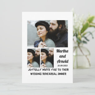 Convite Colagem de Fotografias personalizada do Janto de E