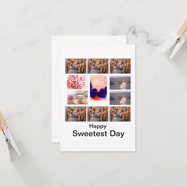 Convite Colagem de Fotografias Personalizada no Dia 11 Mai (Frente/Verso In Situ)