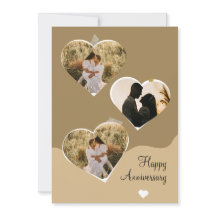 Colagem de Fotos de Aniversário Minimalista Marrom