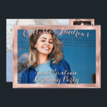 Convite Colagem de Fotos de Borda Dourada Girly Rosa Doce<br><div class="desc">Este suave e moderno convite de 16 anos de colagem fotográfica é perfeito para a moda e na moda. Ele apresenta uma colagem de fotos personalizável, giro, chic e glamourosa, com fotos em cinco fotos, com elegante tipografia cursiva preto-e-rosa rosa esboçada e bordada em folha de ouro rosa impressa falsa....</div>