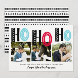 Convite Colagem de Fotos de Natal com Letras Escandinavas