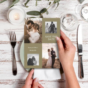 Convite Colagem de fotos de queda moderna salve a data do 