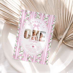 Convite Colagem de Fotos do primeiro aniversario Love Shac