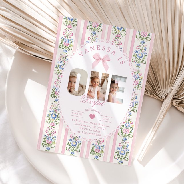 Convite Colagem de Fotos do primeiro aniversario Love Shac (Criador carregado)