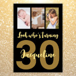 Convite Colagem de Fotos Moderna Dourada com aniversário d<br><div class="desc">Coloque um sorriso em um rosto com este aniversário de 30 anos personalizado, um convite para colagem de fotos. Você pode adicionar uma infância fofa ou qualquer coisa que quiser. - Basta clicar para personalizar este design - Para uma opção ecologicamente amigável - escolher 🔥 digital As minhas promessas -...</div>