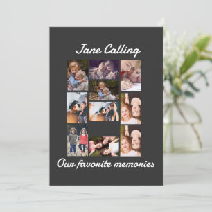 Convite Colagem de Fotos Modernas Personalizadas de Amigos