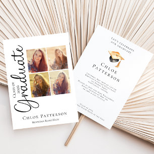 Convite Colagem de Fotos Moderno Graduado 2026