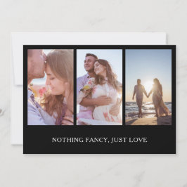 Convite Colagem de Fotos Recepção de Casamento Preta Moder