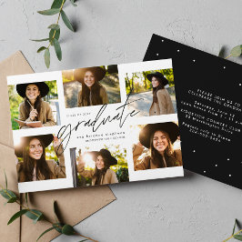 Convite Colagem de graduação seis foto moderna formatura
