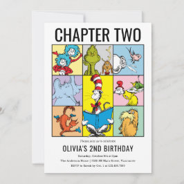 Convite Colagem de Personagens de Aniversário do Capítulo 