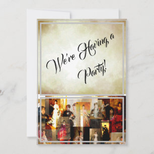 Convite Colagem de Retrato de Senhora Elegante de John Sin