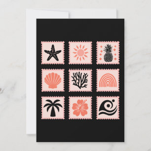 Convite Colagem de selos naturais