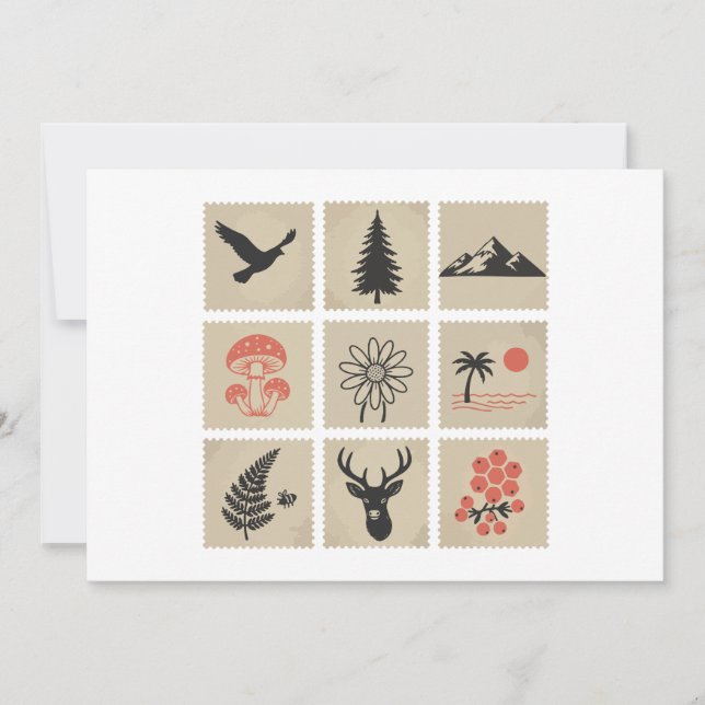 Convite Colagem de selos naturais (Frente)