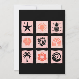 Convite Colagem de selos naturais