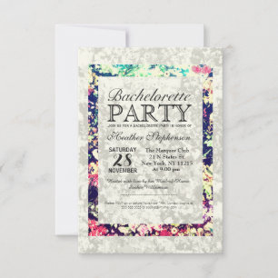 Convite Colagem Floral Elegante de Multicores