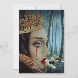 Convite Colagem Única Superreal Gótica Rainha Triste de Co