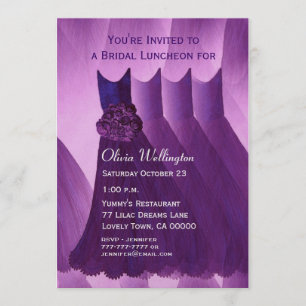 Convite Colchões de Bridesmaid ou Vestidos Roxos de Brunc